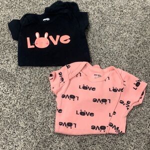 Set of 2 Baby Girl Onsies